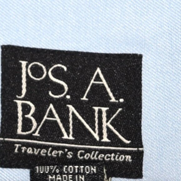 Jos A Bank Blue Button Down Shirt Fits XL Mens Preppy Classic Career Office - Picture 5 of 7